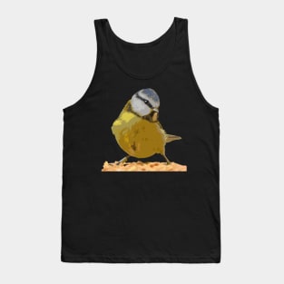 Blue Tit Cutout Art Tank Top